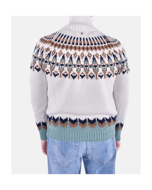 Dondup Blue Printed Sweater for men