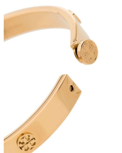 Tory Burch White Miller Studded Hinge Bracelet