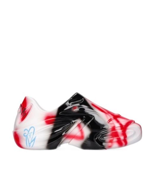 Dolce & Gabbana Red Graffiti Low-Cut Sneakers for men