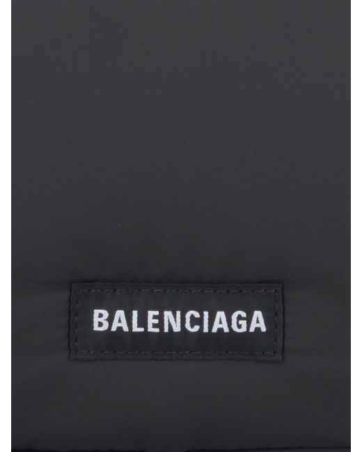 Balenciaga Black Explorer Zipped Crossbody Bag for men