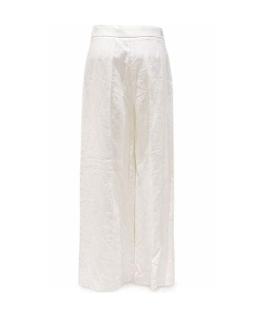 Eleventy White Straight-Leg Casual Pants