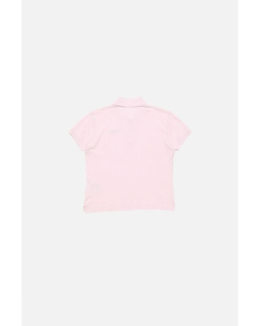 Acne Pink Logo-Embroidered Polo Shirt
