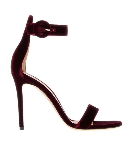 Gianvito Rossi Brown Portofino 105 Ankle Strap Heeled Sandals