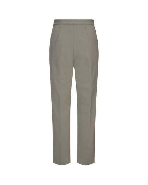 Max Mara Gray Pleated Trousers