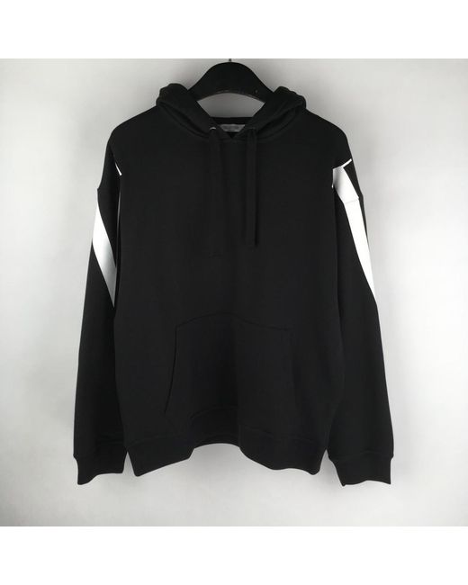 Valentino Black Rear Logo-Print Hoodie for men