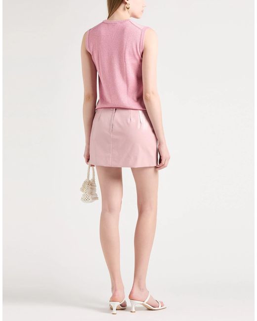 Dolce & Gabbana Pink Solid-Color A-Line Skirt