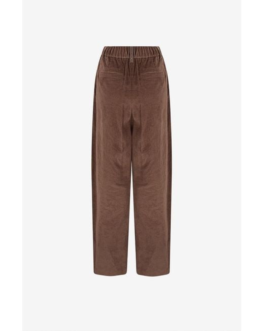 Brunello Cucinelli Brown Casual Trousers With Belt Loops