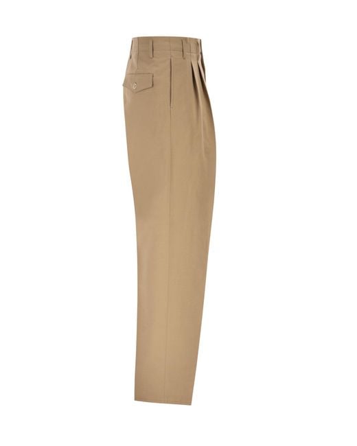 Brunello Cucinelli Natural Straight Leg Pants for men