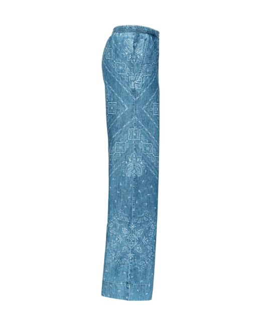 Pinko Blue Namibia Wide-Leg Pants