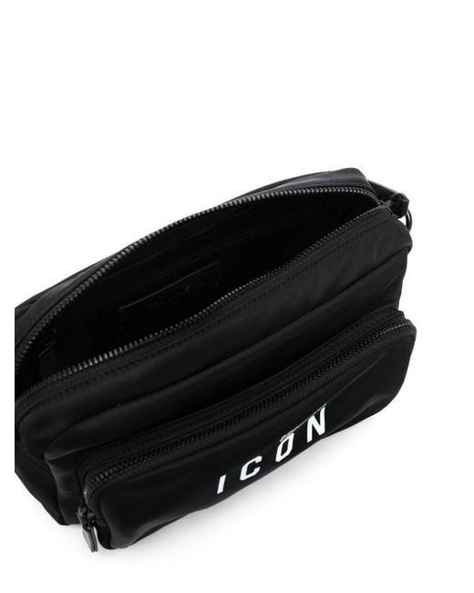 DSquared² Black Be Icon Shoulder Bag