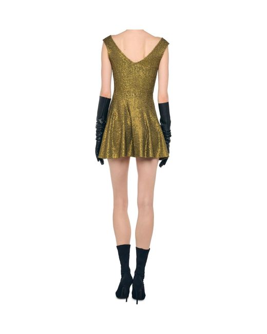 Norma Kamali Green Grace Sequined Mini Dress
