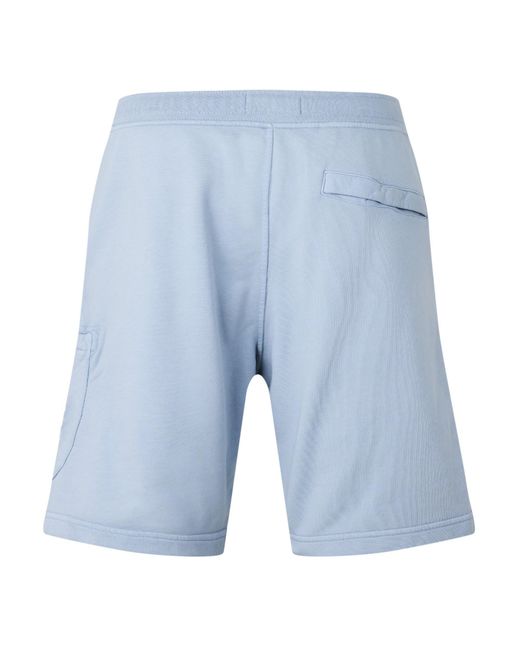 Stone Island Blue Solid Color Shorts for men