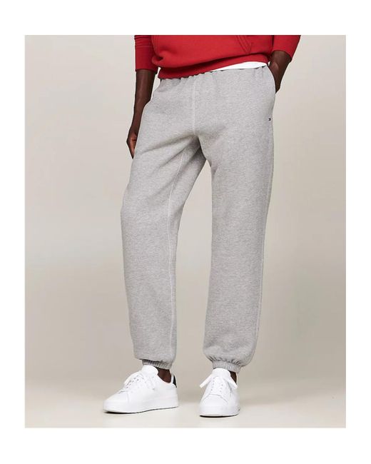 Tommy Hilfiger Gray Cuffed Leg Fleece Joggers for men