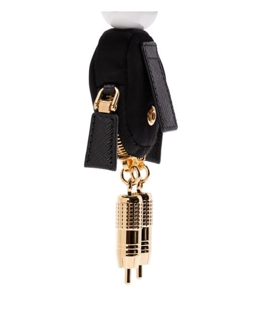 Prada Multicolor Triangle-Logo Soft Robot Keyring