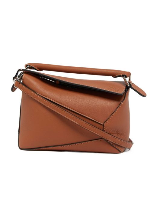 Loewe Brown Puzzle Mini Shoulder Bag