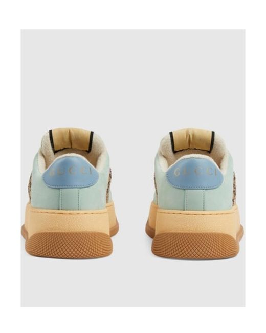 Gucci Blue Screener Gg Canvas Sneakers