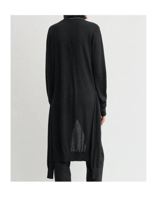Totême  Black Totême Double-Sleeve Turtleneck Top