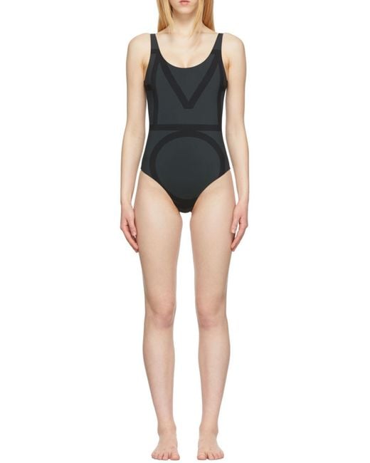 Totême  Black Totême Sleeveless Crewneck Swimsuit