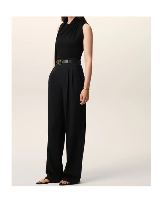 AMI Black Ami High Waist Wide Trousers