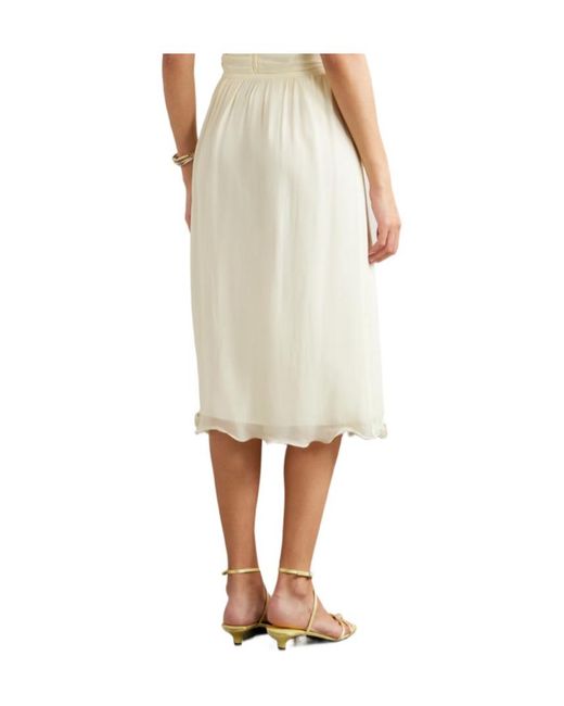 Posse White Solene Midi Skirt