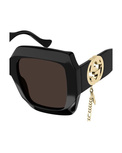 Gucci Black Eyewear Square Frame Sunglasses