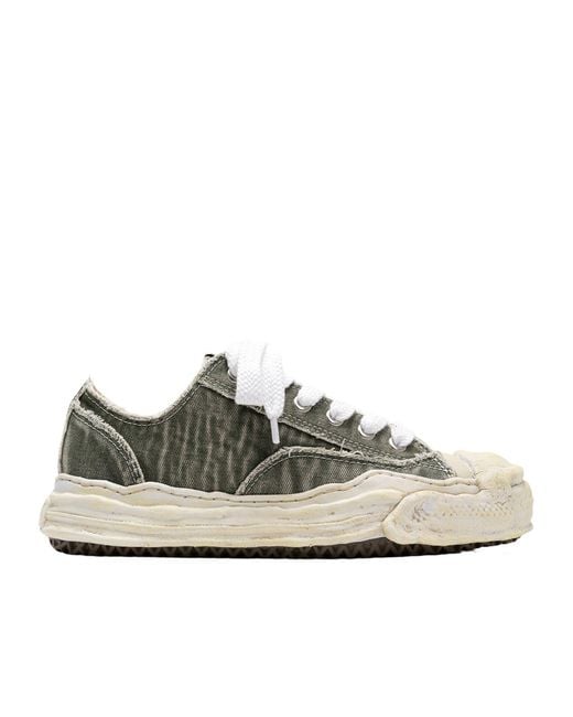 Maison Mihara Yasuhiro Gray Hank Denim Low-Top Sneakers for men