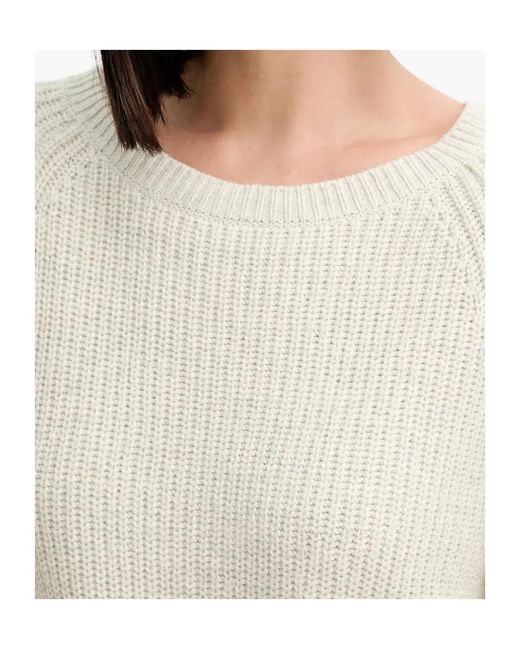 Twinset White Ribbed-Knit Jumper