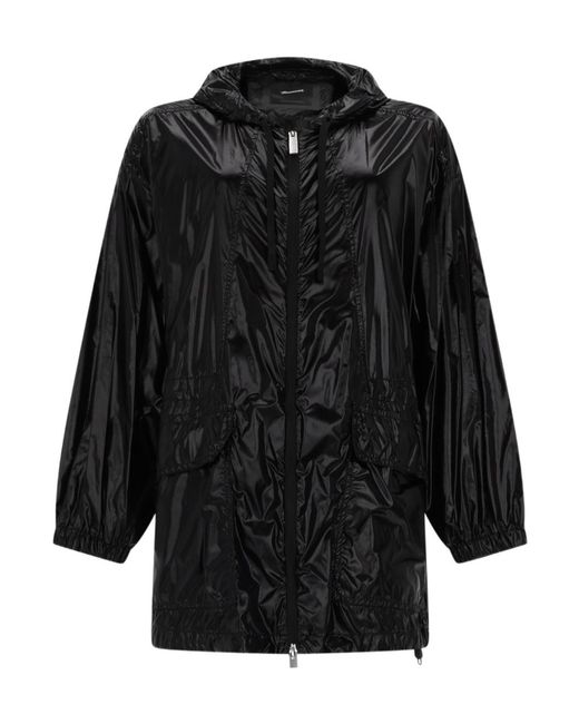 Herno Black Laminar Drawstring Hooded Jacket