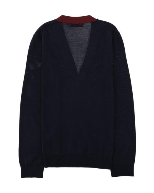 DSquared² Blue Long-Sleeved Button-Down Cardigan for men