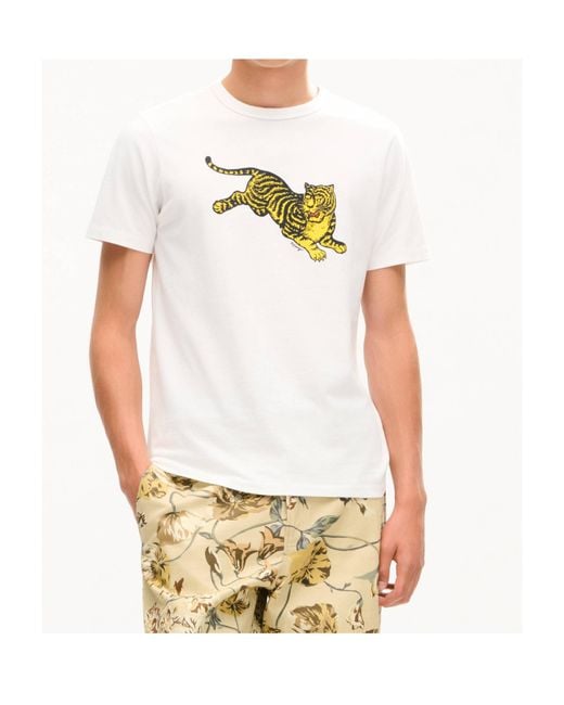 KENZO White Jumping Tiger' Slim T-Shirt for men