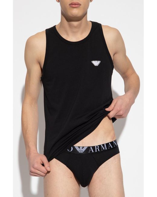 Emporio Armani Black Logo Underwear for men