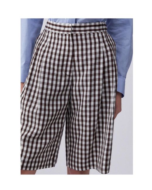 Liu Jo Blue Gingham Bermuda Shorts