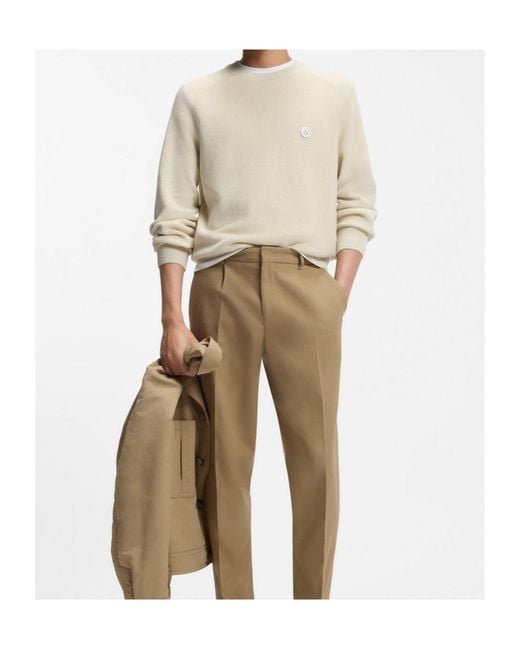 Boss White Boss Double B Crewneck Jumper for men
