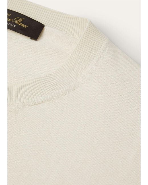 Loro Piana White Ice Wish Crewneck Knitted Top