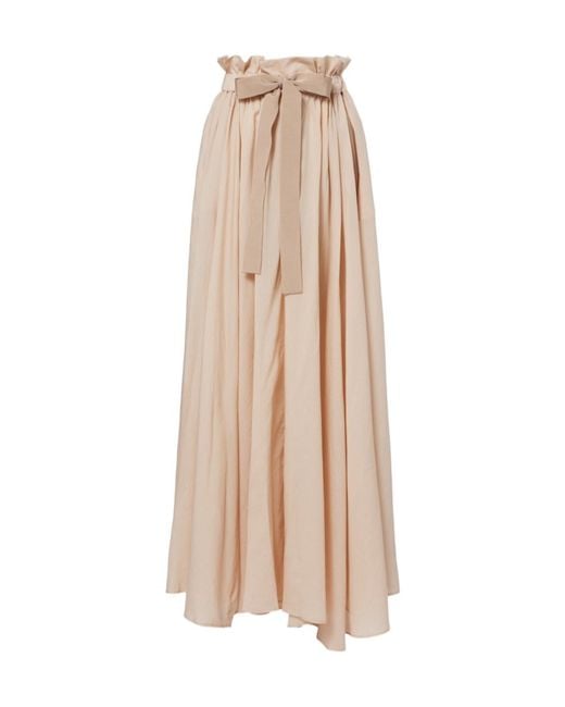 Patou Natural Striped Maxi Skirt