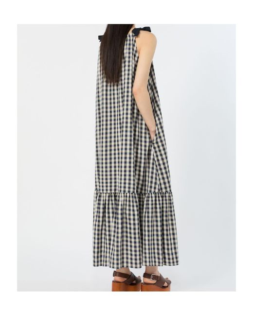 Weekend by Maxmara Gray Checked Sleeveless Dress