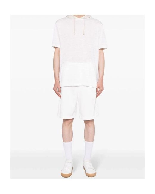 Eleventy White Round Neck T-Shirt for men