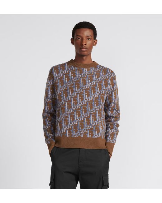 Dior Gray Oblique Sweater for men