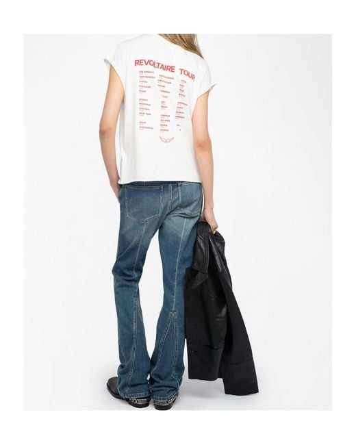Zadig & Voltaire White Logo Detail Crewneck T-Shirt