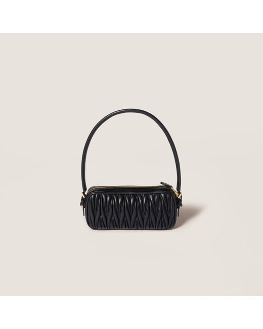 Miu Miu Black Matelassé Shoulder Bag