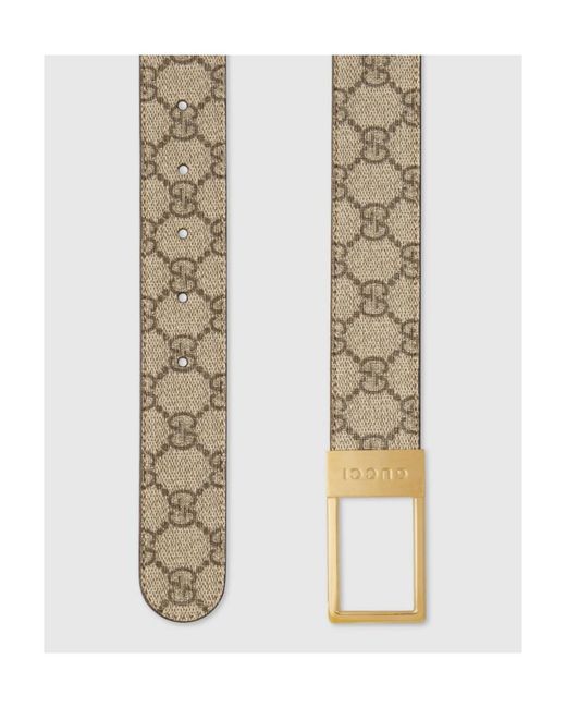 Gucci White Monogram Jacquard Buckle Belt for men