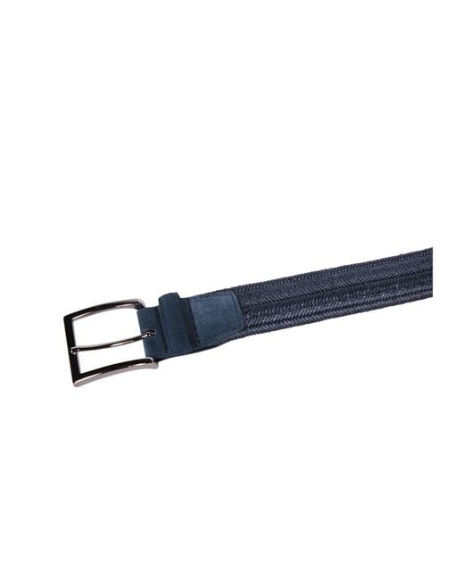 Orciani Blue Buckle Woven Belt for men