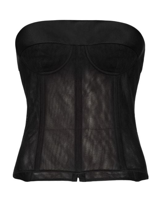Maison Margiela Black Lace-Up Detailed Corset
