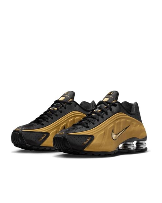 Nike Brown Shox R4 Lace-Up Sneakers