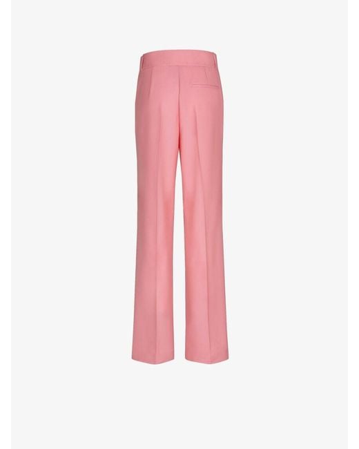 Givenchy Pink High-Waisted Tailored Trousers
