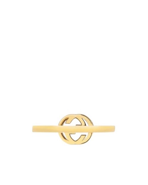 Gucci Metallic Interlocking Diamond 18K Ring