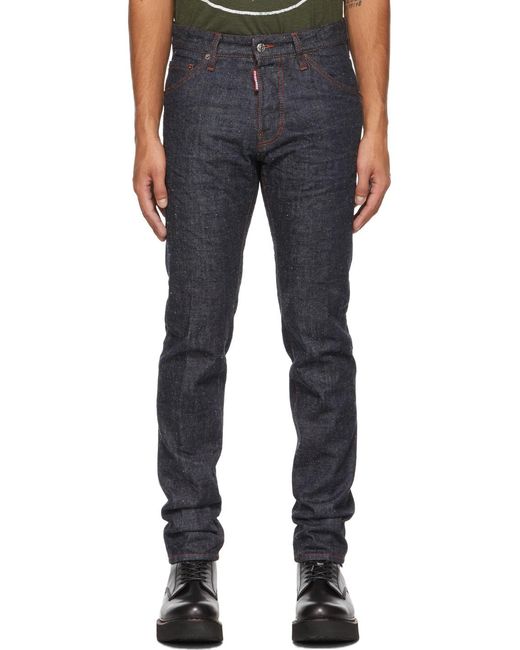 DSquared² Blue Cool Guy Rear Logo Print Jeans for men