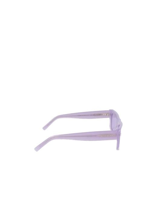 Givenchy Purple Rectangular Frame Sunglasses