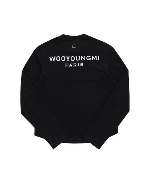 Wooyoungmi Black Long-Sleeved T-Shirt