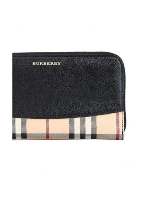 Burberry Black Cowhide Checked Purse